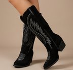 Isabelle | Women's Embroidered Cowboy Boots Pointed Toe Low Cut